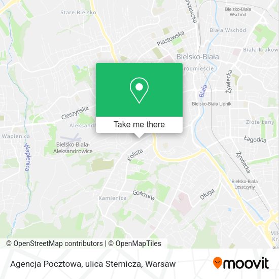 Agencja Pocztowa, ulica Sternicza map