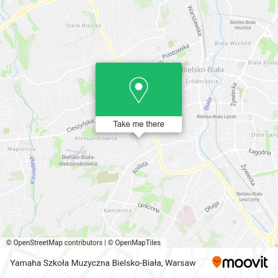 Yamaha Szkoła Muzyczna Bielsko-Biała map