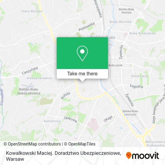 Kowalkowski Maciej. Doradztwo Ubezpieczeniowe map