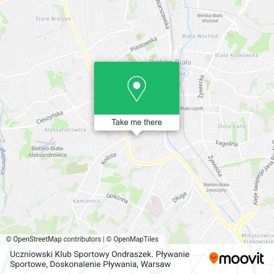 Uczniowski Klub Sportowy Ondraszek. Pływanie Sportowe, Doskonalenie Pływania map