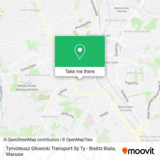 Карта Tymoteusz Głowicki Transport Sy Ty - Bielitz-Biala