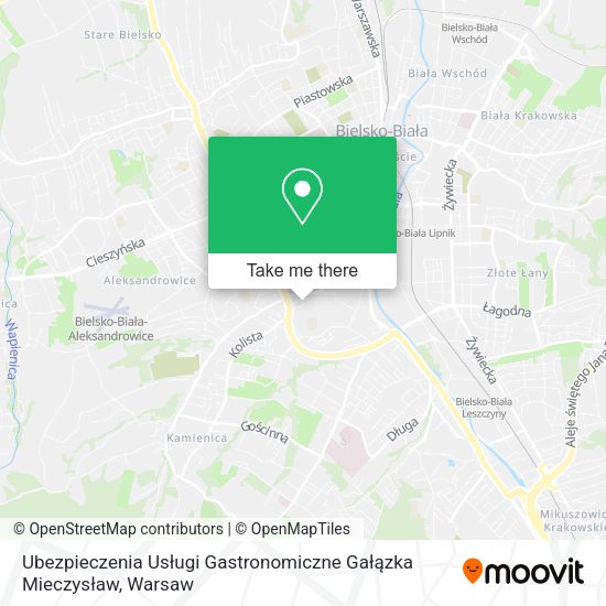 Ubezpieczenia Usługi Gastronomiczne Gałązka Mieczysław map