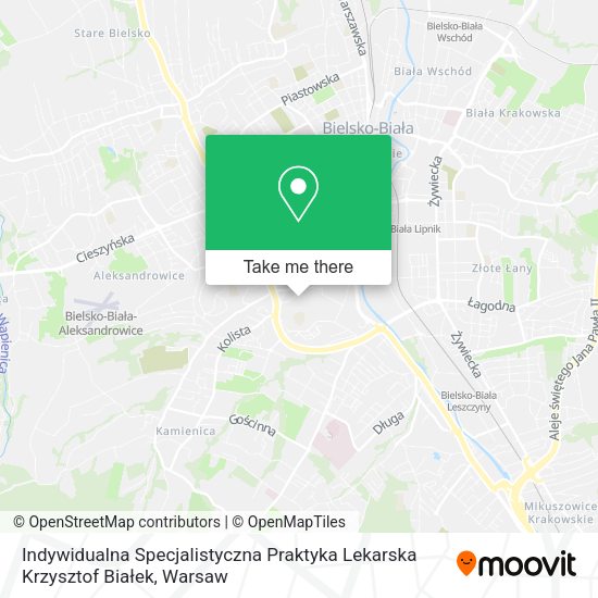 Indywidualna Specjalistyczna Praktyka Lekarska Krzysztof Białek map