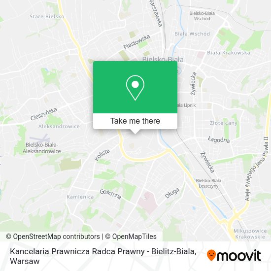 Kancelaria Prawnicza Radca Prawny - Bielitz-Biala map