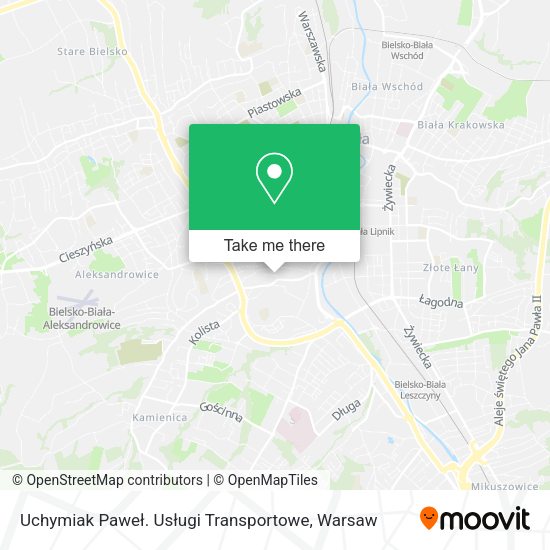 Uchymiak Paweł. Usługi Transportowe map