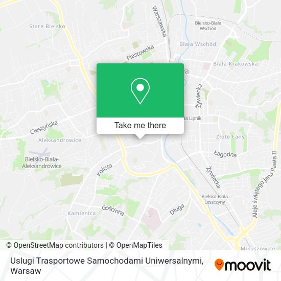 Карта Uslugi Trasportowe Samochodami Uniwersalnymi