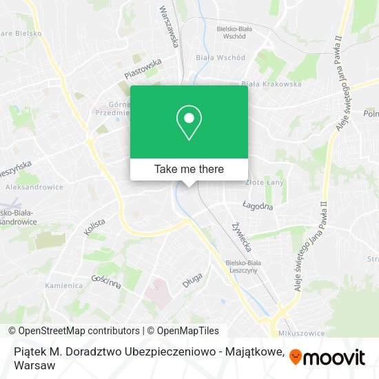 Piątek M. Doradztwo Ubezpieczeniowo - Majątkowe map