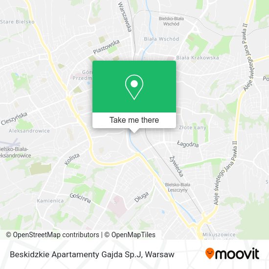 Beskidzkie Apartamenty Gajda Sp.J map