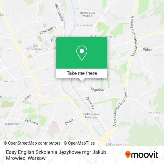 Easy English Szkolenia Językowe mgr Jakub Mrowiec map