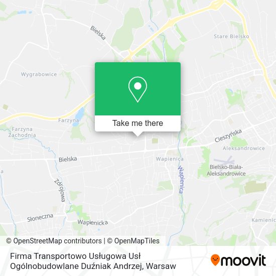 Firma Transportowo Usługowa Usł Ogólnobudowlane Duźniak Andrzej map