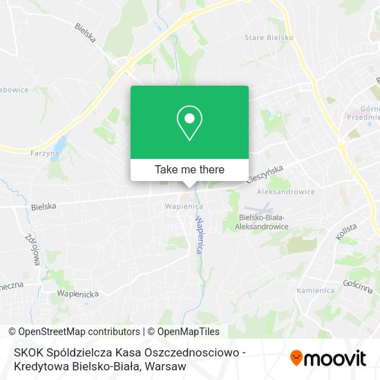 SKOK Spóldzielcza Kasa Oszczednosciowo - Kredytowa Bielsko-Biała map