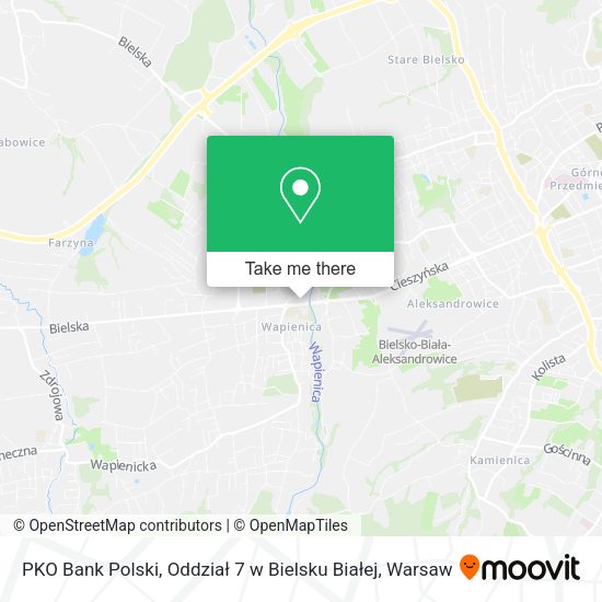 PKO Bank Polski, Oddział 7 w Bielsku Białej map