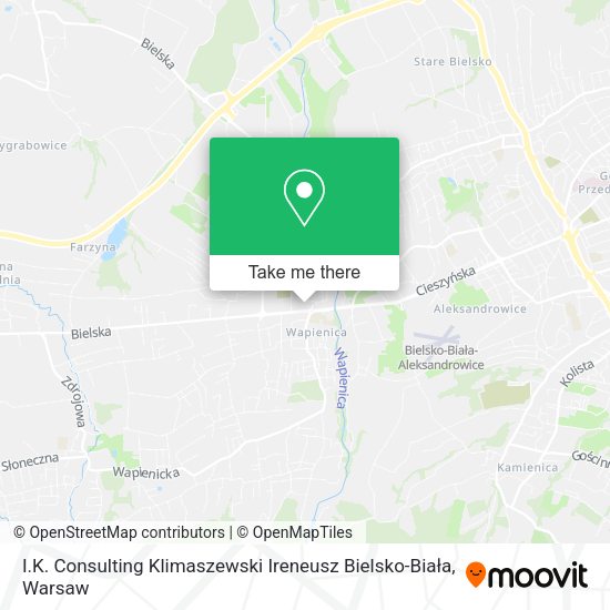 I.K. Consulting Klimaszewski Ireneusz Bielsko-Biała map