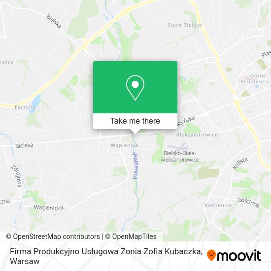 Firma Produkcyjno Usługowa Zonia Zofia Kubaczka map