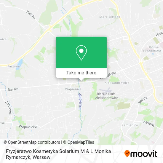 Карта Fryzjerstwo Kosmetyka Solarium M & L Monika Rymarczyk