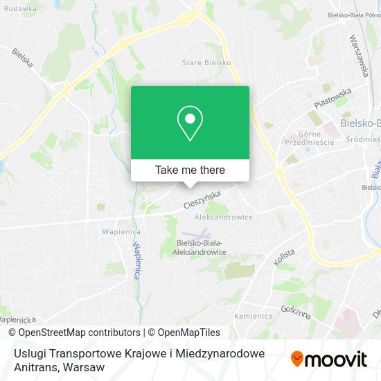 Uslugi Transportowe Krajowe i Miedzynarodowe Anitrans map