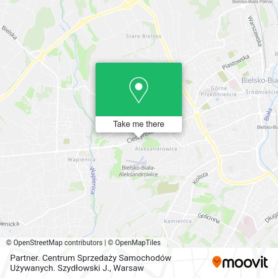 Partner. Centrum Sprzedaży Samochodów Używanych. Szydłowski J. map