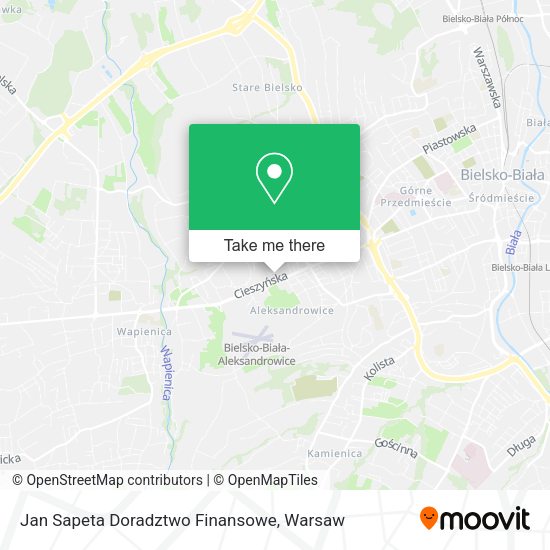 Jan Sapeta Doradztwo Finansowe map