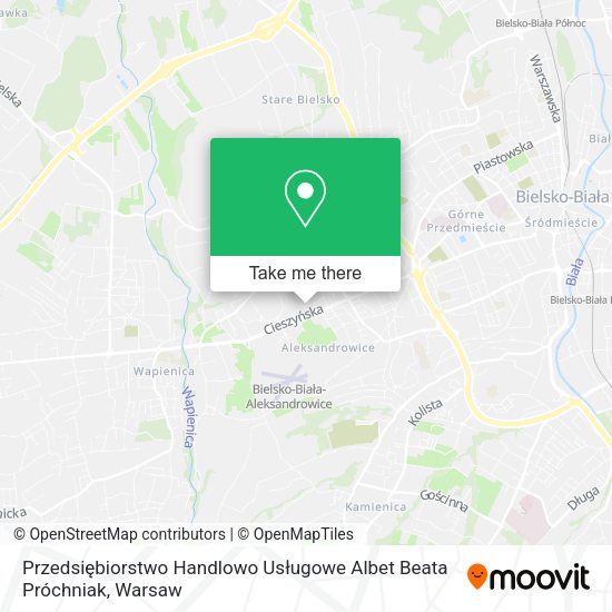 Przedsiębiorstwo Handlowo Usługowe Albet Beata Próchniak map