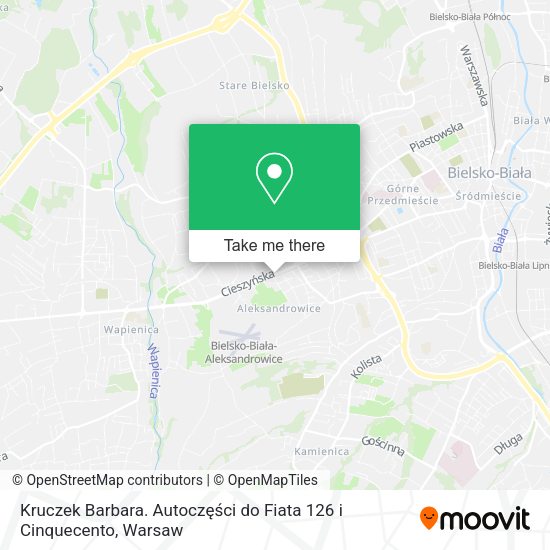 Kruczek Barbara. Autoczęści do Fiata 126 i Cinquecento map