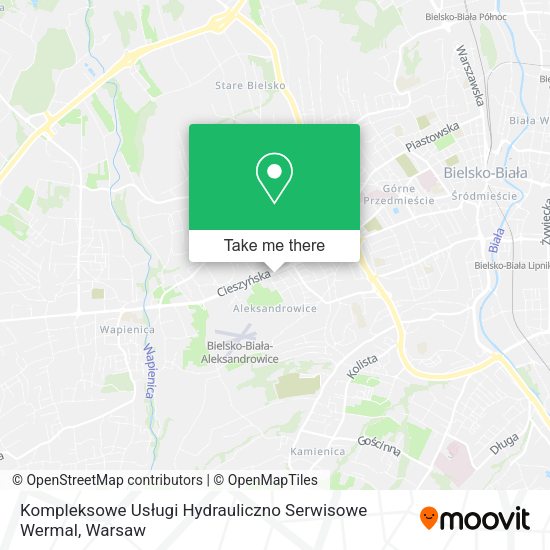 Карта Kompleksowe Usługi Hydrauliczno Serwisowe Wermal