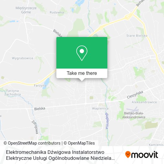 Elektromechanika Dźwigowa Instalatorstwo Elektryczne Usługi Ogólnobudowlane Niedziela Czesław map