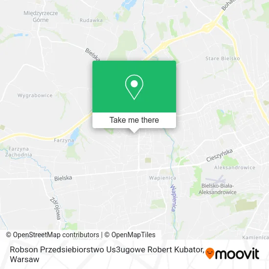Карта Robson Przedsiebiorstwo Us3ugowe Robert Kubator