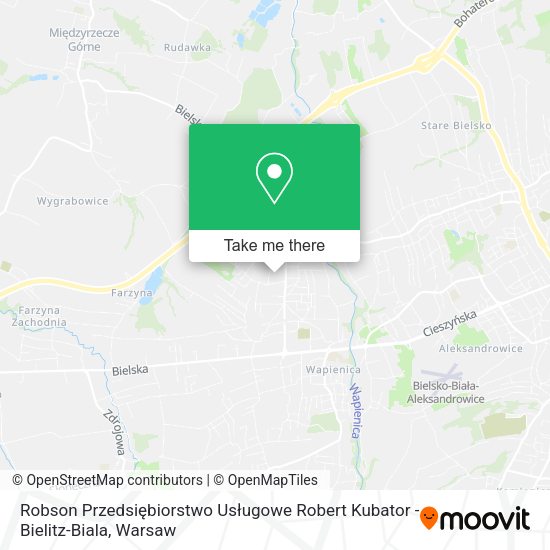 Robson Przedsiębiorstwo Usługowe Robert Kubator - Bielitz-Biala map