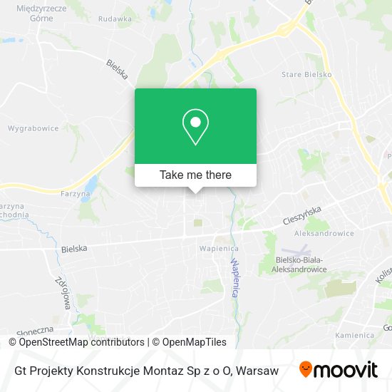 Gt Projekty Konstrukcje Montaz Sp z o O map