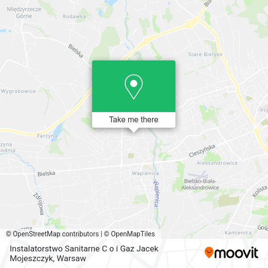 Instalatorstwo Sanitarne C o i Gaz Jacek Mojeszczyk map