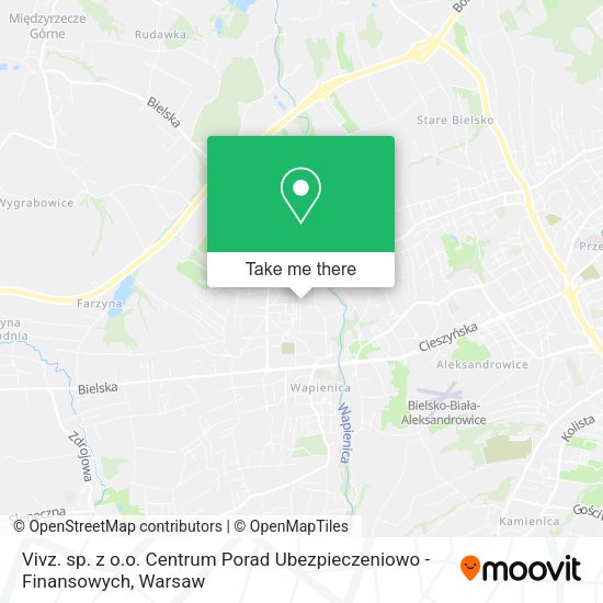 Vivz. sp. z o.o. Centrum Porad Ubezpieczeniowo - Finansowych map