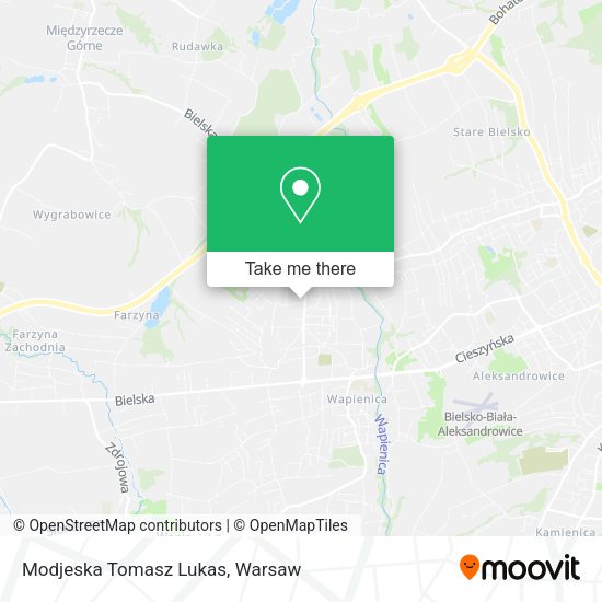 Modjeska Tomasz Lukas map