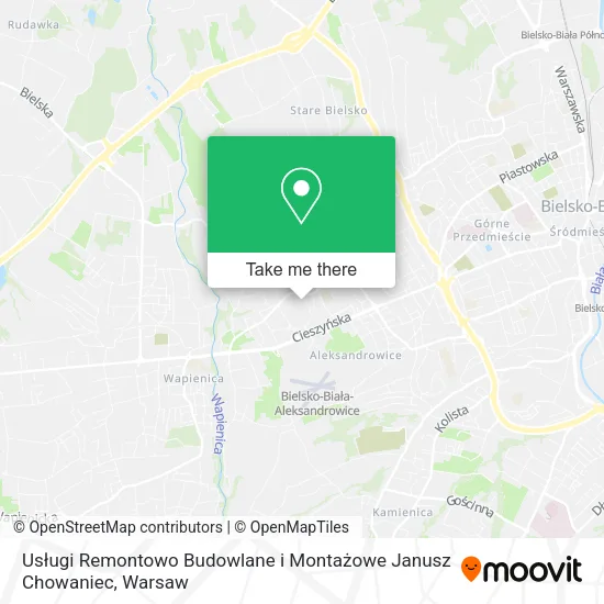Карта Usługi Remontowo Budowlane i Montażowe Janusz Chowaniec
