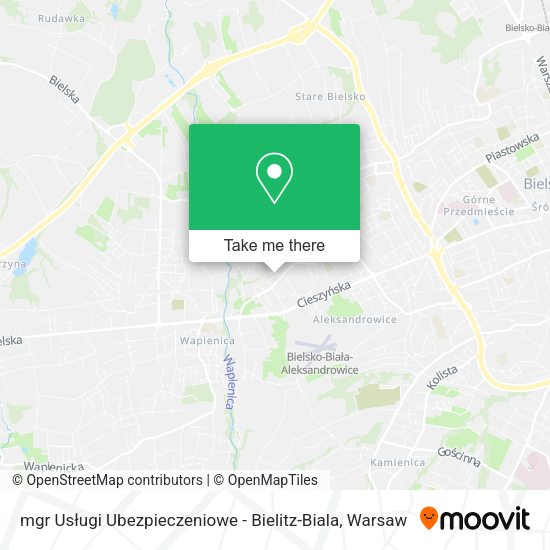 mgr Usługi Ubezpieczeniowe - Bielitz-Biala map