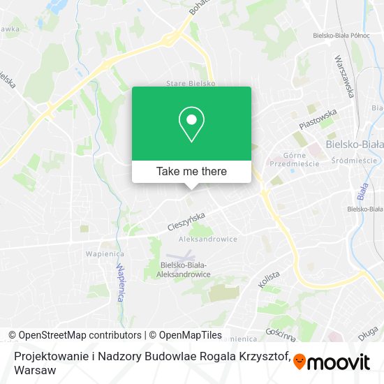 Карта Projektowanie i Nadzory Budowlae Rogala Krzysztof