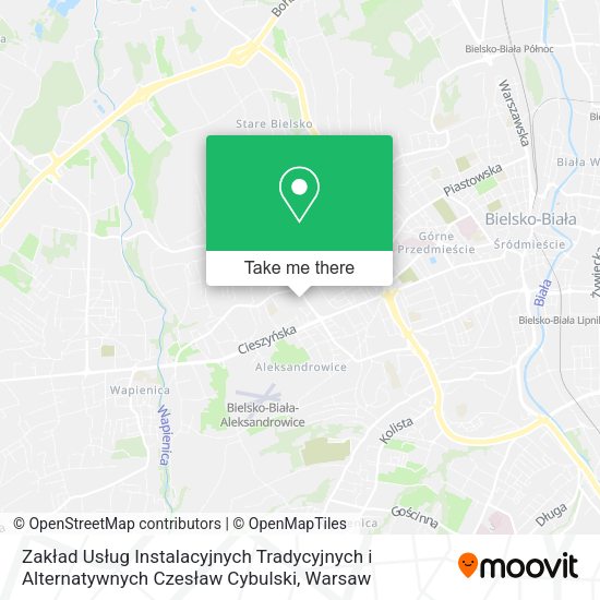 Zakład Usług Instalacyjnych Tradycyjnych i Alternatywnych Czesław Cybulski map