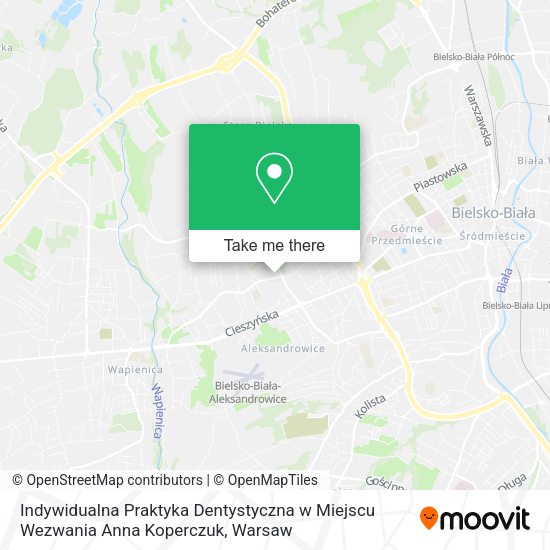 Indywidualna Praktyka Dentystyczna w Miejscu Wezwania Anna Koperczuk map