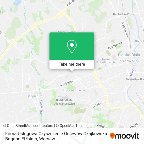 Firma Usługowa Czyszczenie Odlewów Czajkowska Bogdan Elżbieta map