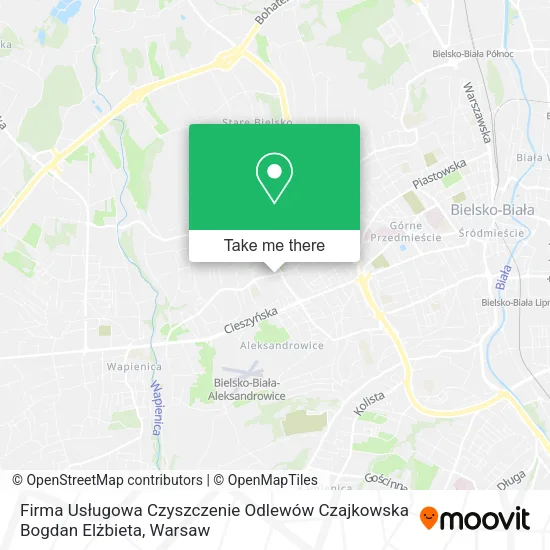 Карта Firma Usługowa Czyszczenie Odlewów Czajkowska Bogdan Elżbieta