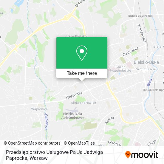 Przedsiębiorstwo Usługowe Pa Ja Jadwiga Paprocka map