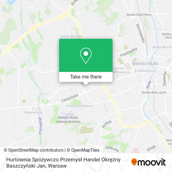 Hurtownia Spożywczo Przemysł Handel Okrężny Baszczyński Jan map