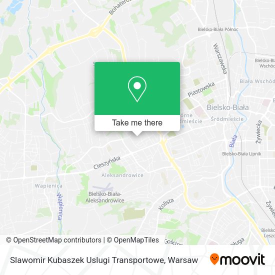 Карта Slawomir Kubaszek Uslugi Transportowe