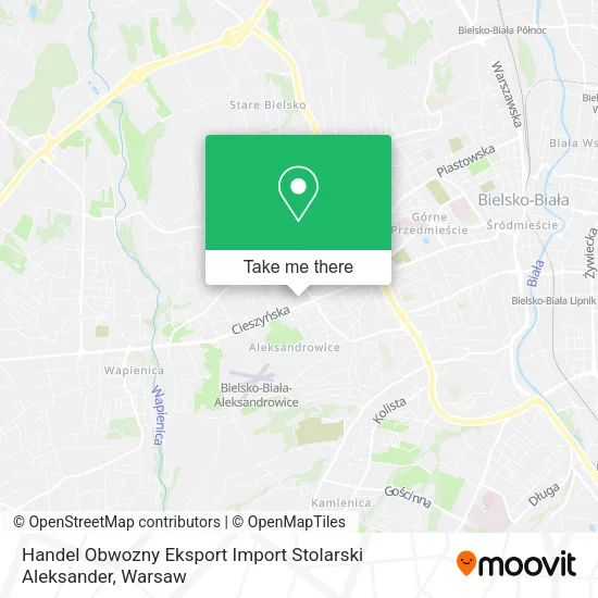 Карта Handel Obwozny Eksport Import Stolarski Aleksander