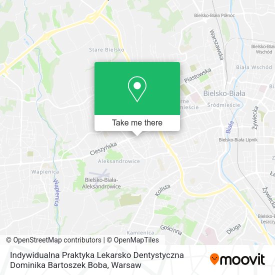 Indywidualna Praktyka Lekarsko Dentystyczna Dominika Bartoszek Boba map