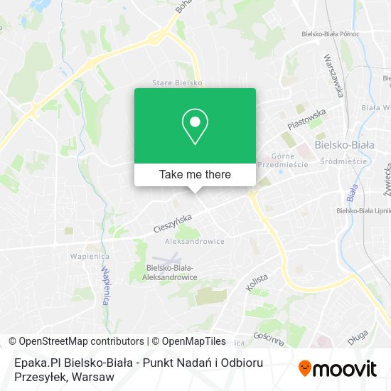 Epaka.Pl Bielsko-Biała - Punkt Nadań i Odbioru Przesyłek map