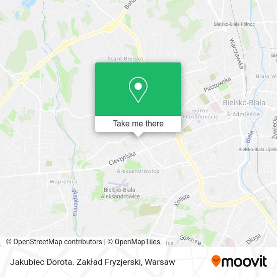 Jakubiec Dorota. Zakład Fryzjerski map