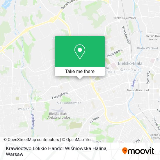 Krawiectwo Lekkie Handel Wiśniowska Halina map