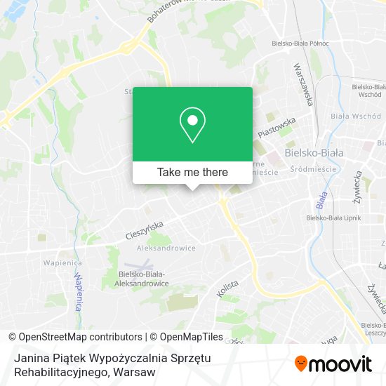 Janina Piątek Wypożyczalnia Sprzętu Rehabilitacyjnego map