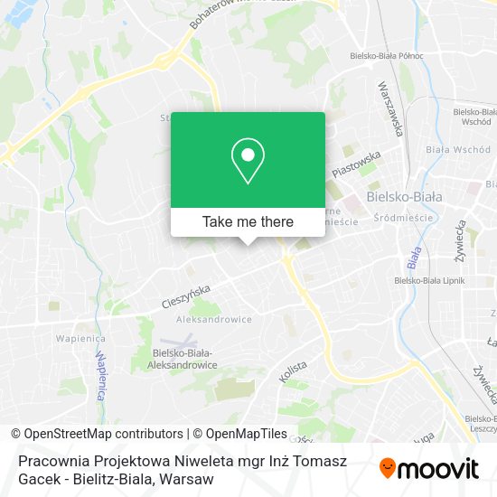 Pracownia Projektowa Niweleta mgr Inż Tomasz Gacek - Bielitz-Biala map