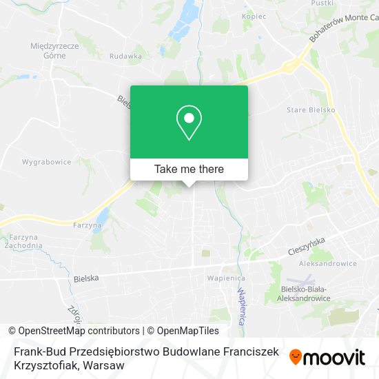 Frank-Bud Przedsiębiorstwo Budowlane Franciszek Krzysztofiak map